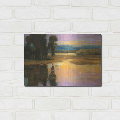 Luxe Metal Art 'Peaceful 1' by Allayn Stevens, Metal Wall Art,16x12