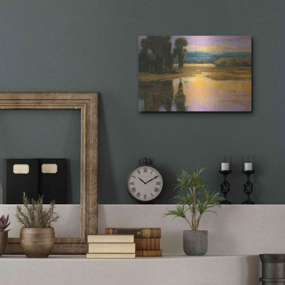 Luxe Metal Art 'Peaceful 1' by Allayn Stevens, Metal Wall Art,16x12