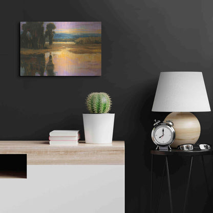 Luxe Metal Art 'Peaceful 1' by Allayn Stevens, Metal Wall Art,24x16