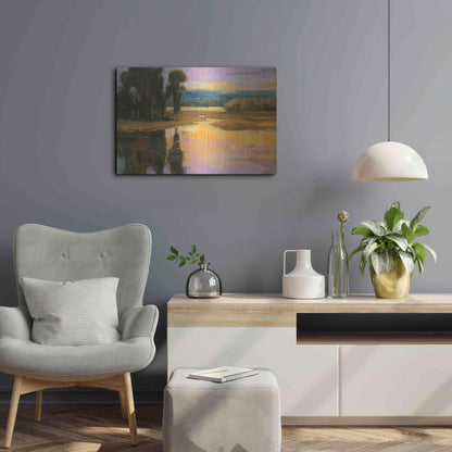 Luxe Metal Art 'Peaceful 1' by Allayn Stevens, Metal Wall Art,24x16
