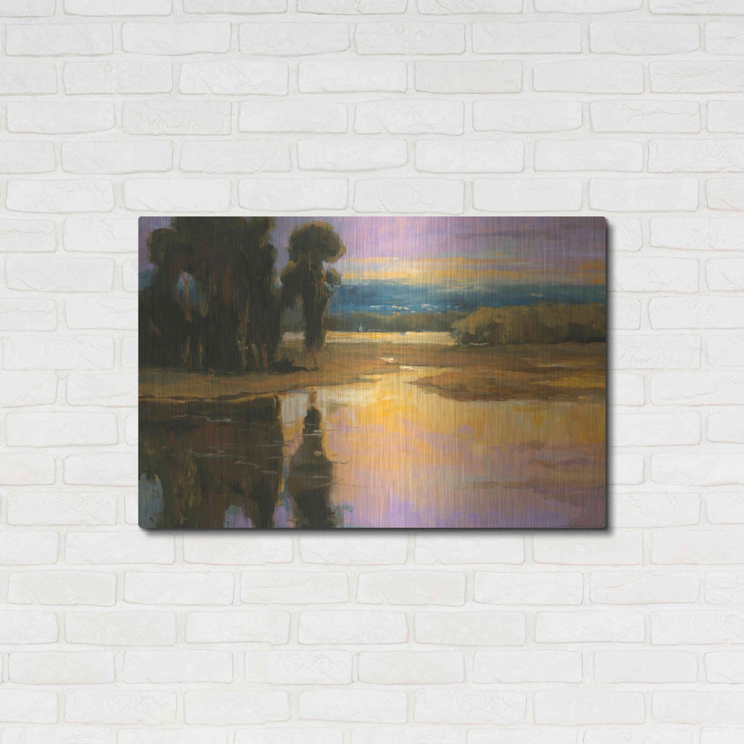 Luxe Metal Art 'Peaceful 1' by Allayn Stevens, Metal Wall Art,36x24