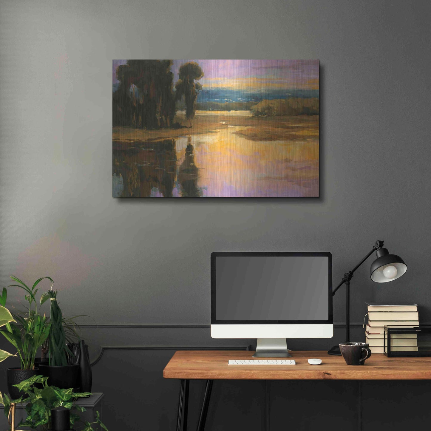 Luxe Metal Art 'Peaceful 1' by Allayn Stevens, Metal Wall Art,36x24