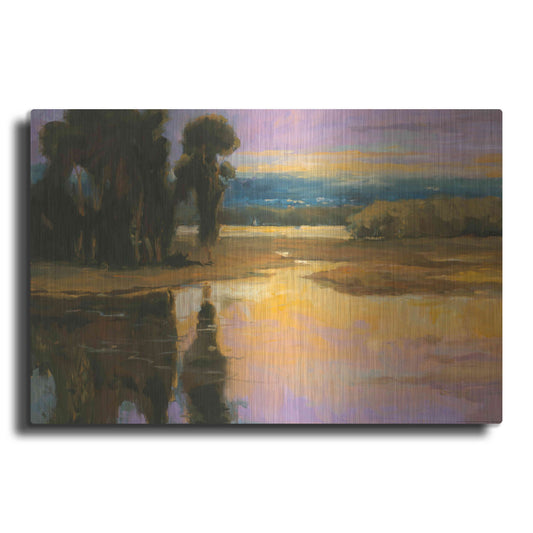 Luxe Metal Art 'Peaceful 1' by Allayn Stevens, Metal Wall Art