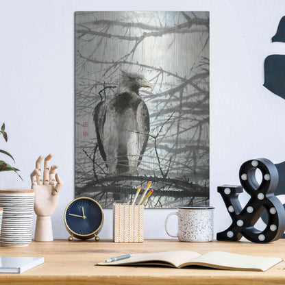 Luxe Metal Art 'Bird of Prey' by River Han, Metal Wall Art,12x16