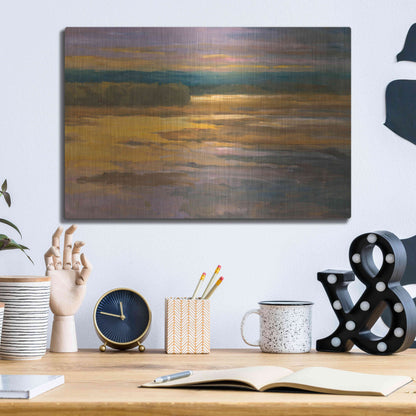 Luxe Metal Art 'Peaceful 2' by Allayn Stevens, Metal Wall Art,16x12