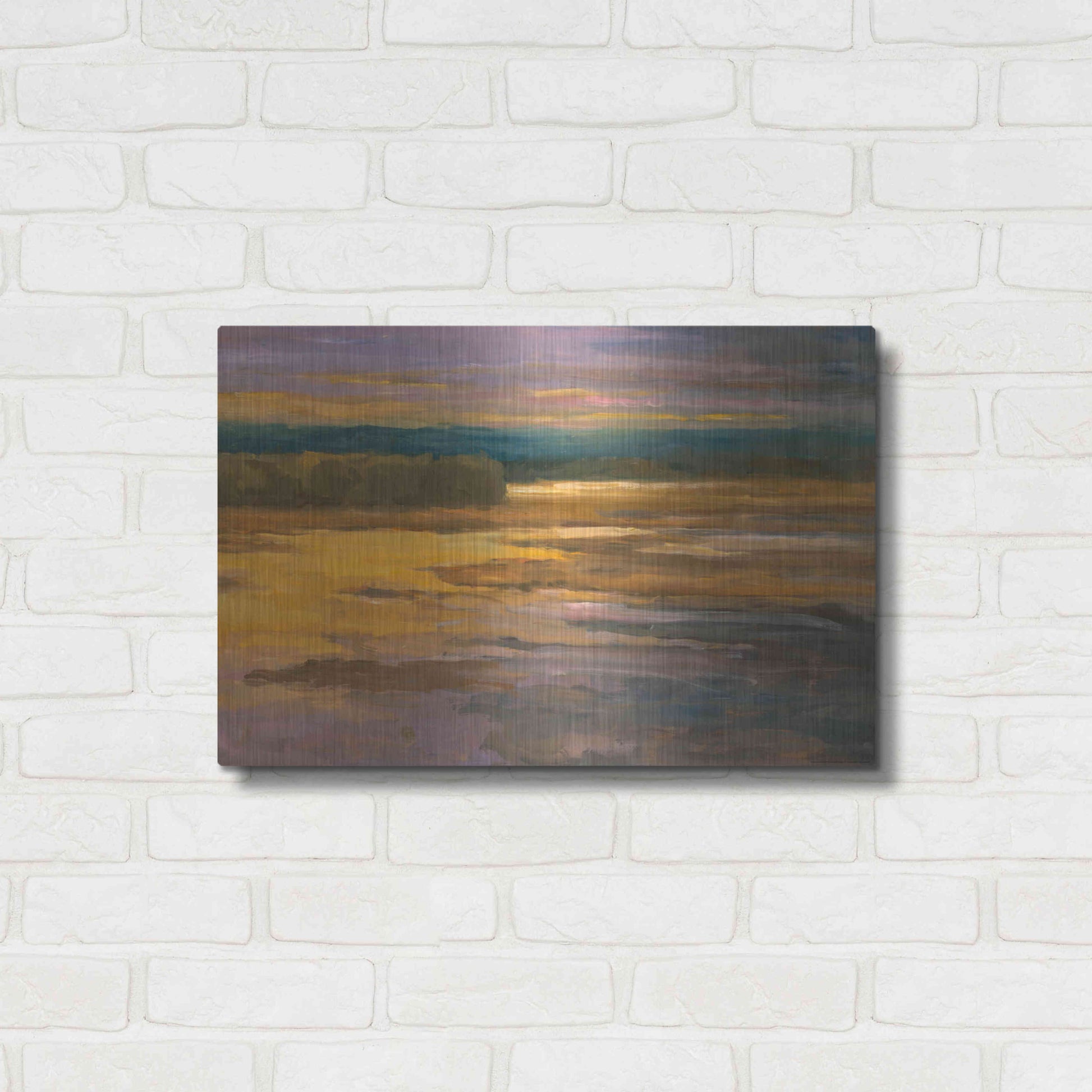 Luxe Metal Art 'Peaceful 2' by Allayn Stevens, Metal Wall Art,24x16