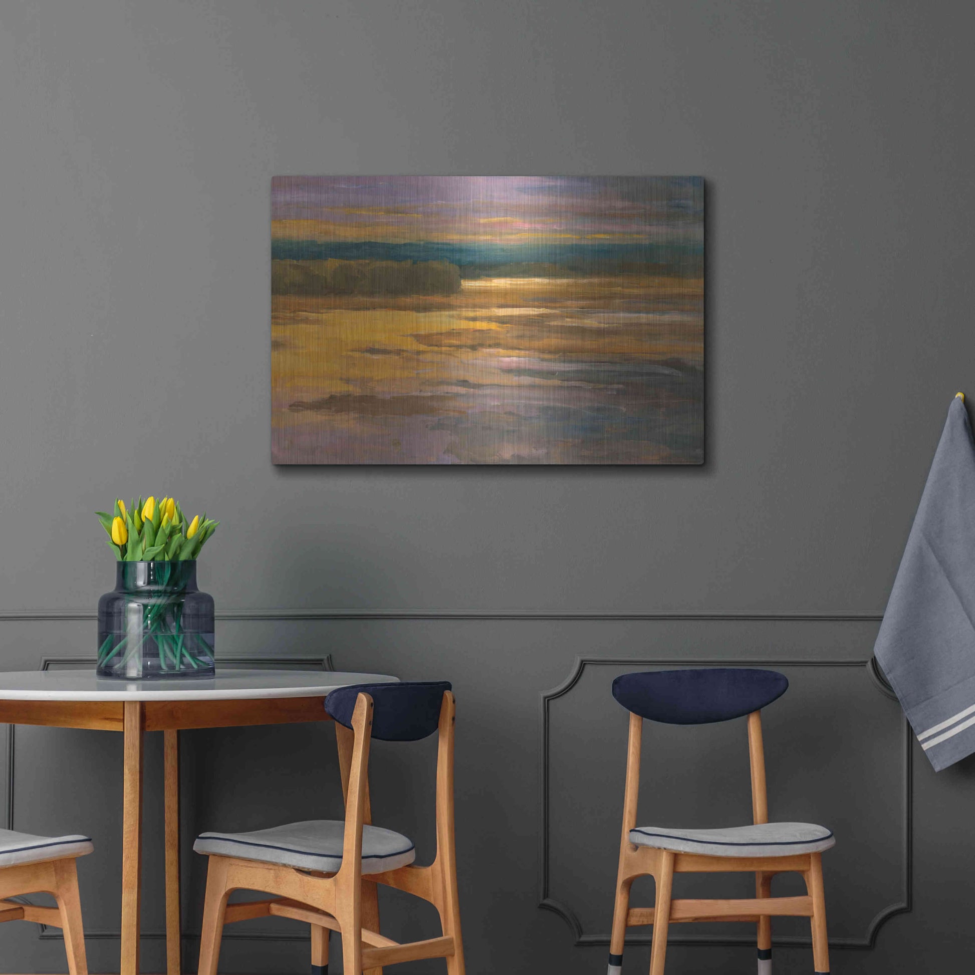 Luxe Metal Art 'Peaceful 2' by Allayn Stevens, Metal Wall Art,36x24