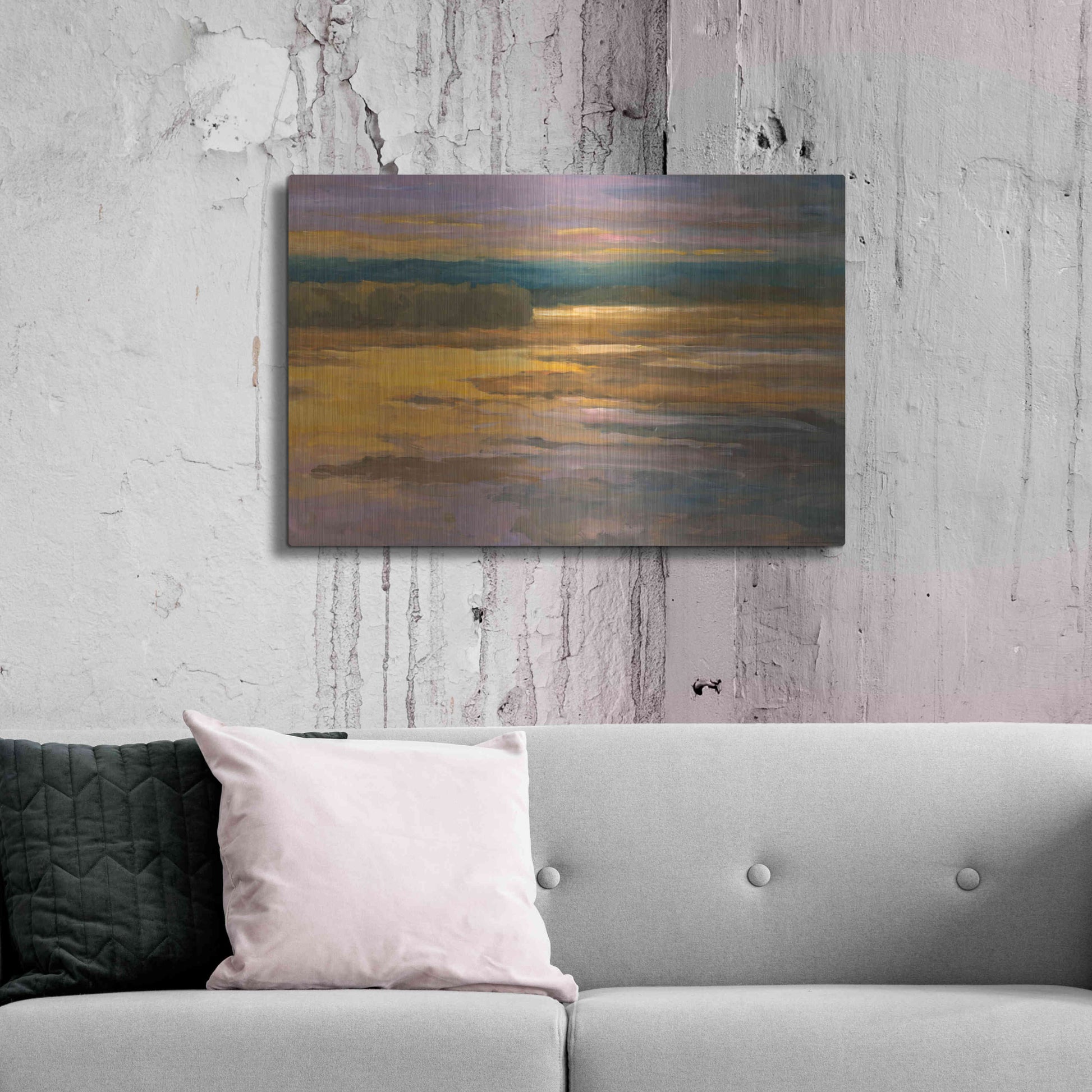 Luxe Metal Art 'Peaceful 2' by Allayn Stevens, Metal Wall Art,36x24