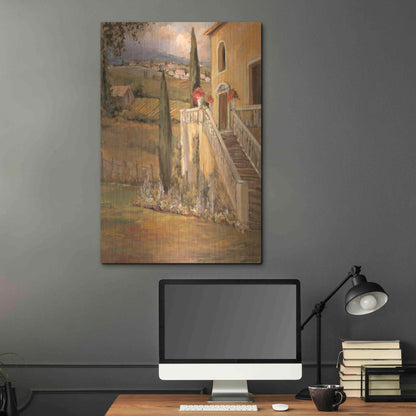 Luxe Metal Art 'Italian Villa 2' by Allayn Stevens, Metal Wall Art,24x36