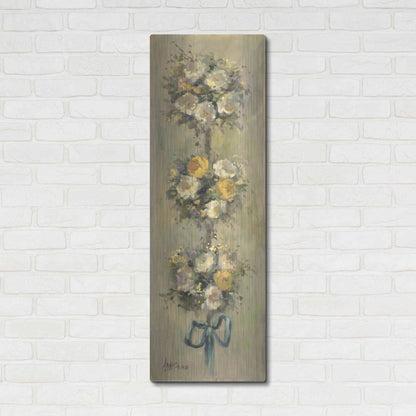 Luxe Metal Art 'Topiary Bouquet 1' by Allayn Stevens, Metal Wall Art,16x48