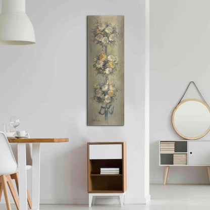 Luxe Metal Art 'Topiary Bouquet 1' by Allayn Stevens, Metal Wall Art,16x48