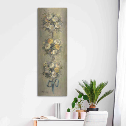 Luxe Metal Art 'Topiary Bouquet 1' by Allayn Stevens, Metal Wall Art,16x48