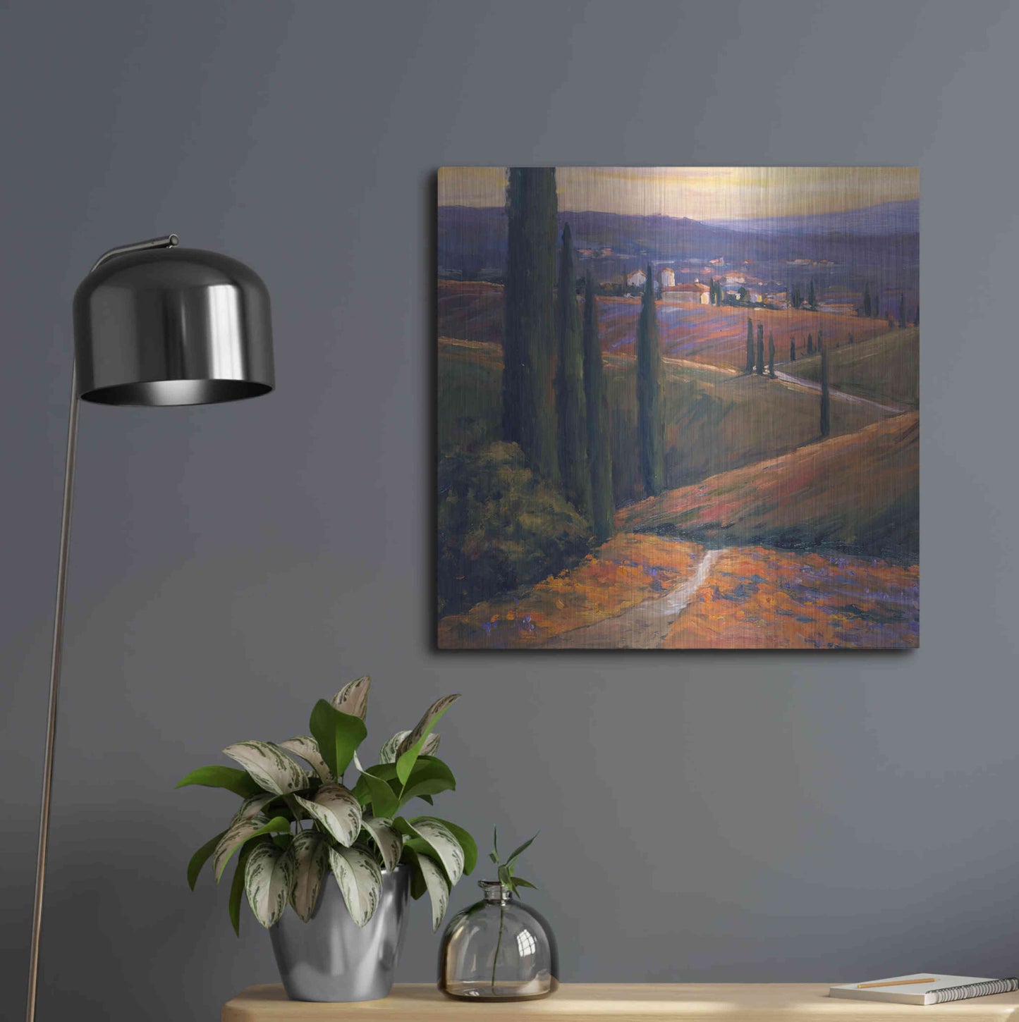 Luxe Metal Art 'Afternoon 1' by Allayn Stevens, Metal Wall Art,24x24