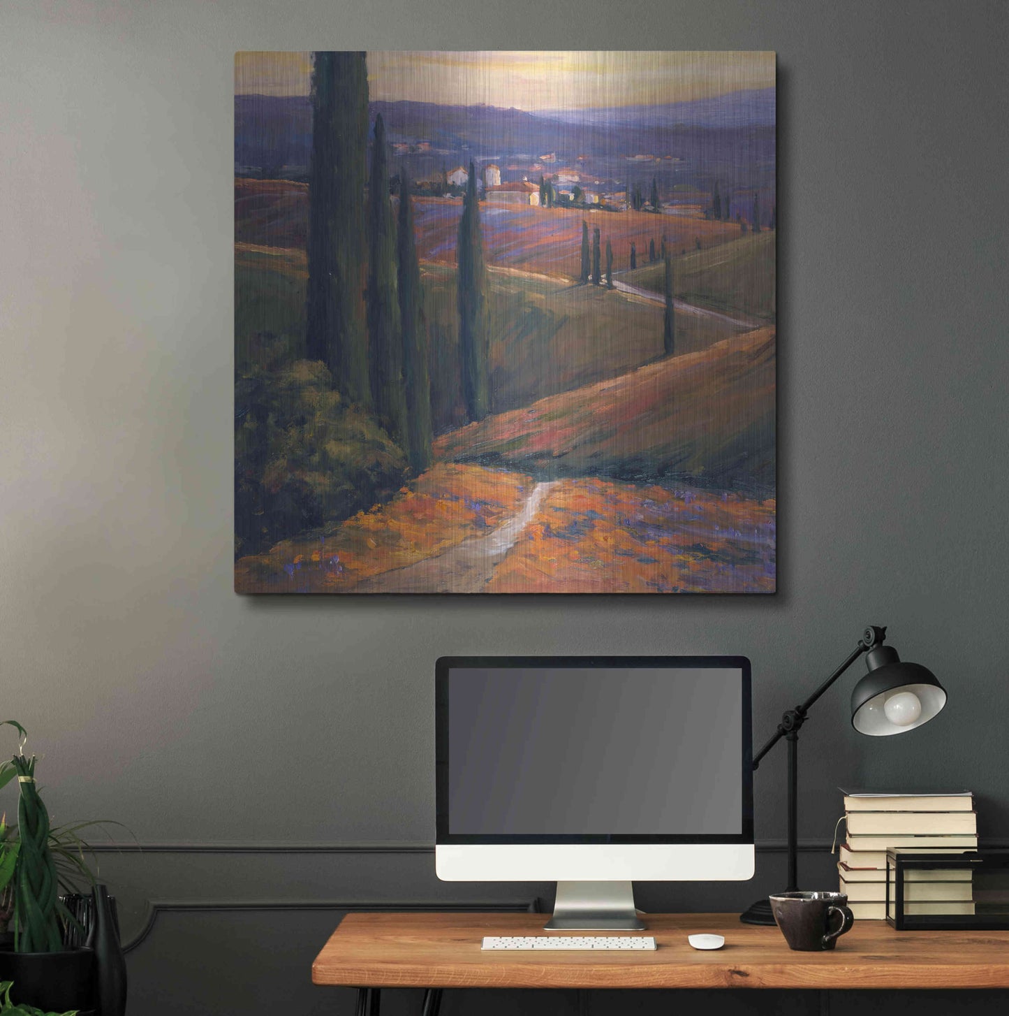 Luxe Metal Art 'Afternoon 1' by Allayn Stevens, Metal Wall Art,36x36