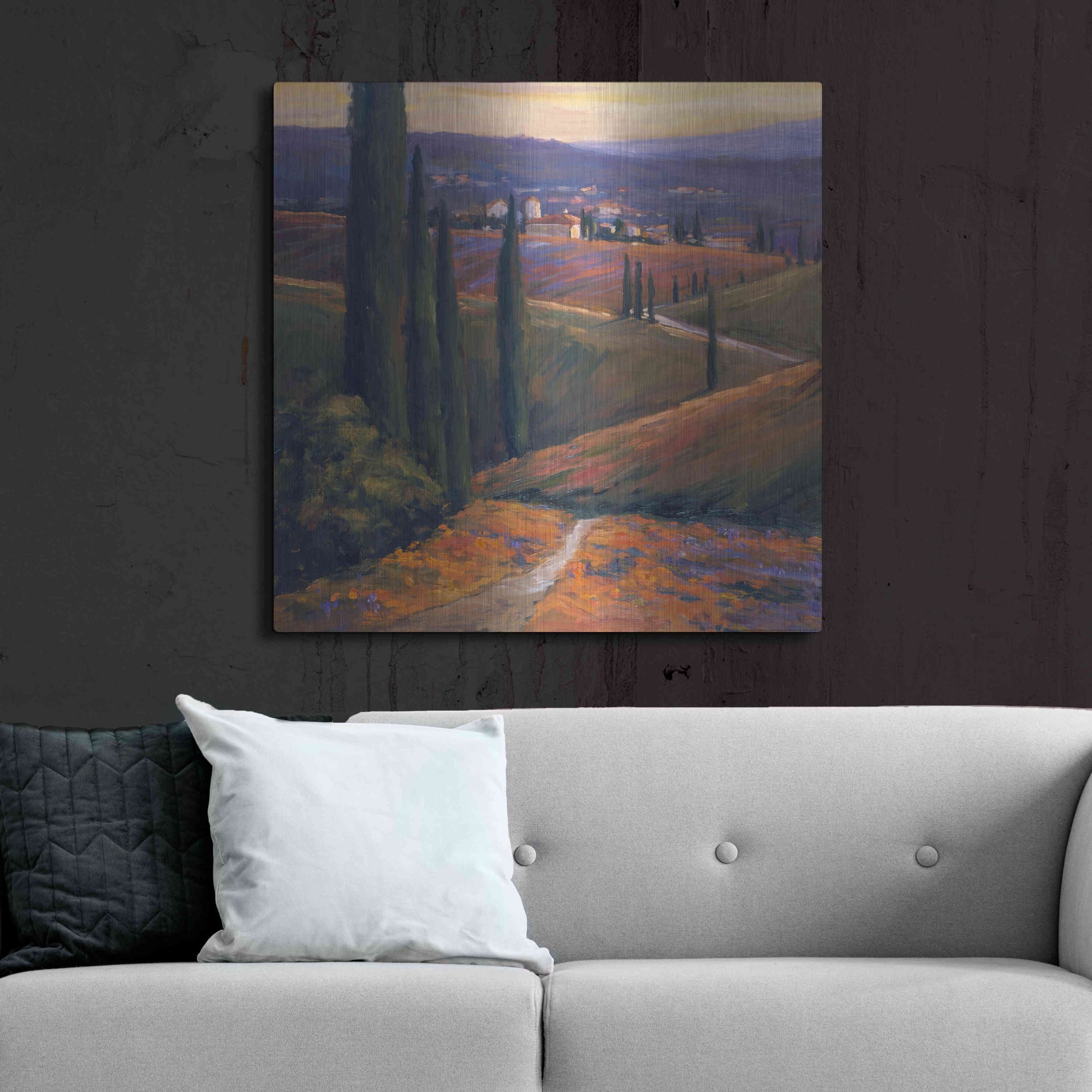 Luxe Metal Art 'Afternoon 1' by Allayn Stevens, Metal Wall Art,36x36