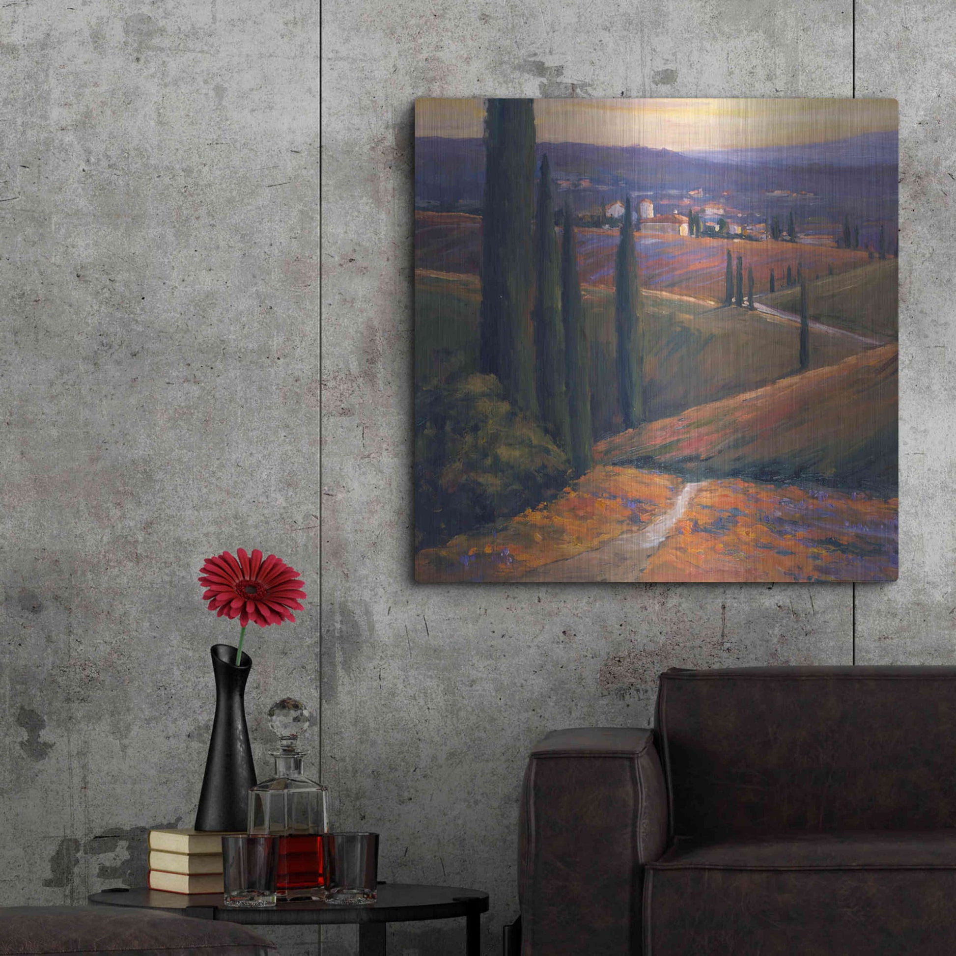 Luxe Metal Art 'Afternoon 1' by Allayn Stevens, Metal Wall Art,36x36