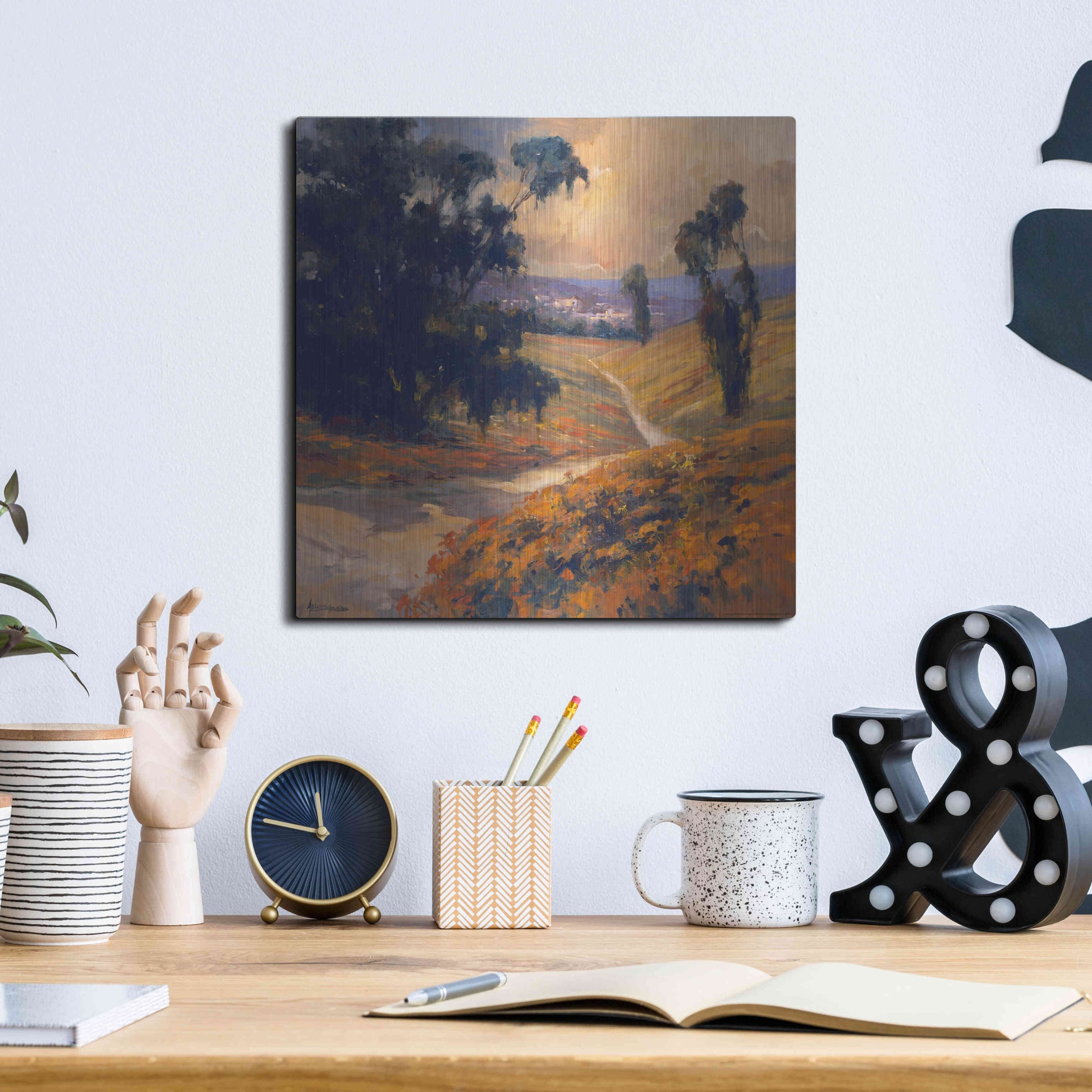 Luxe Metal Art 'Afternoon 2' by Allayn Stevens, Metal Wall Art,12x12