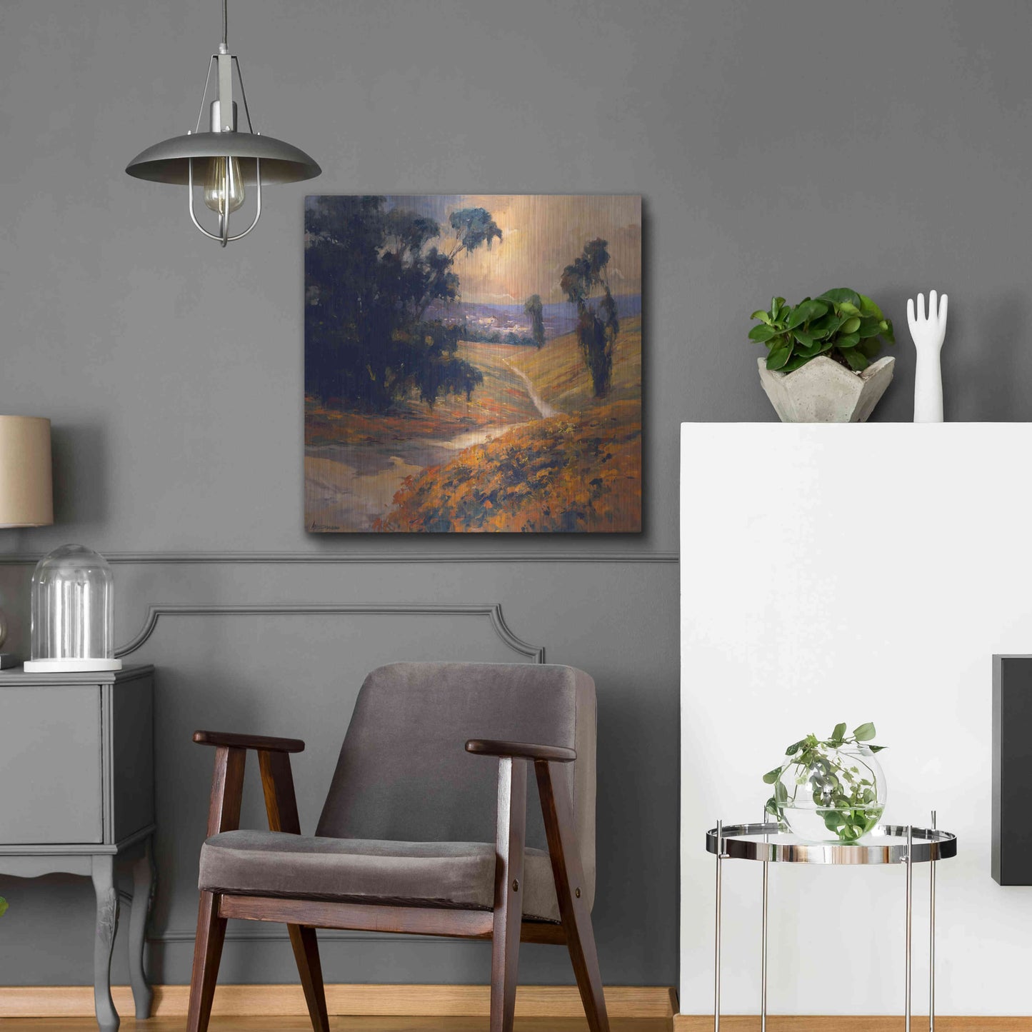 Luxe Metal Art 'Afternoon 2' by Allayn Stevens, Metal Wall Art,24x24