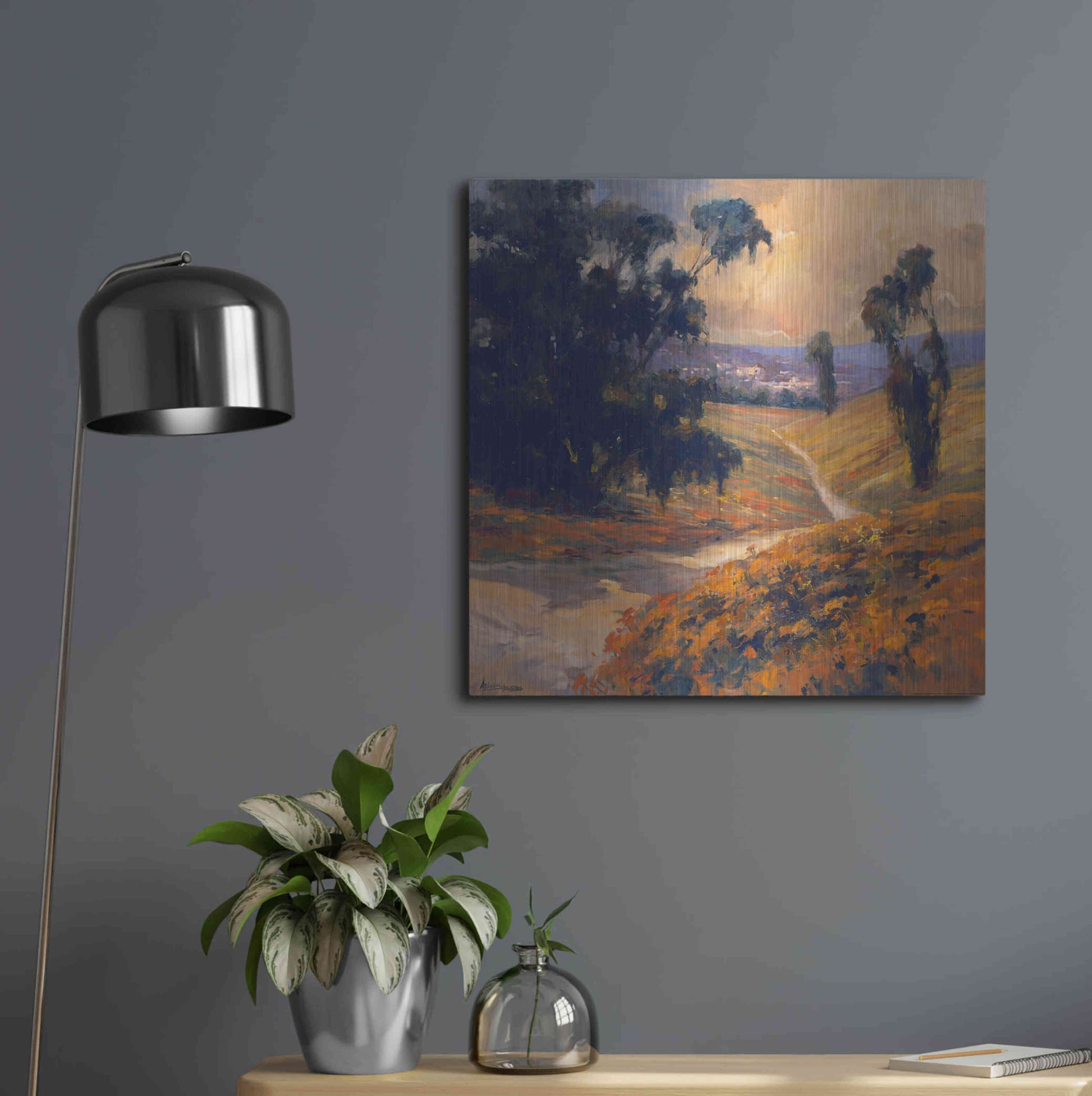 Luxe Metal Art 'Afternoon 2' by Allayn Stevens, Metal Wall Art,24x24