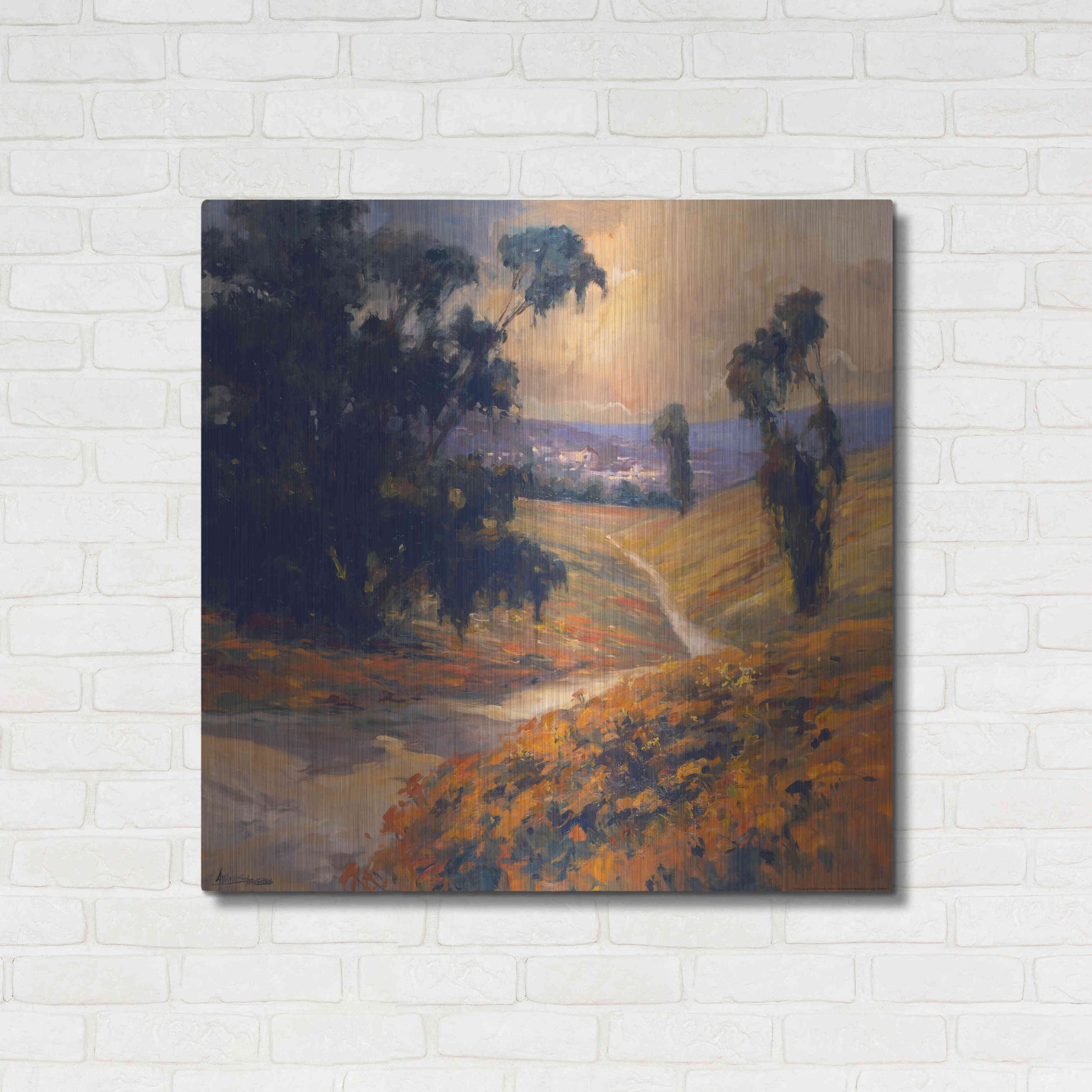 Luxe Metal Art 'Afternoon 2' by Allayn Stevens, Metal Wall Art,36x36