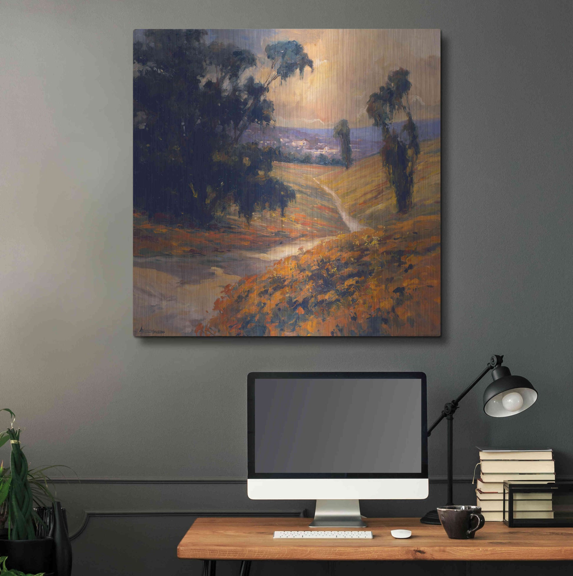 Luxe Metal Art 'Afternoon 2' by Allayn Stevens, Metal Wall Art,36x36