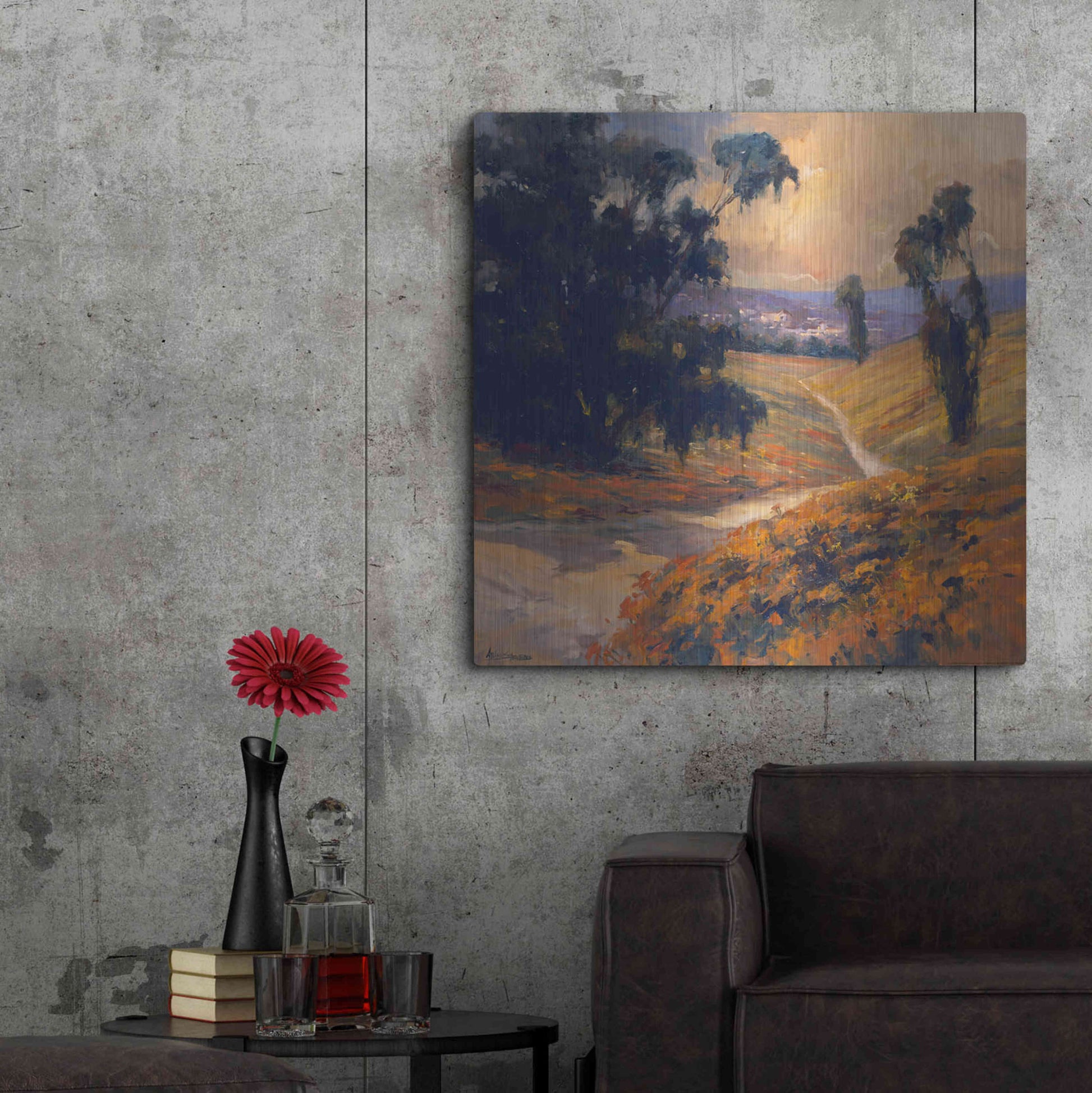 Luxe Metal Art 'Afternoon 2' by Allayn Stevens, Metal Wall Art,36x36