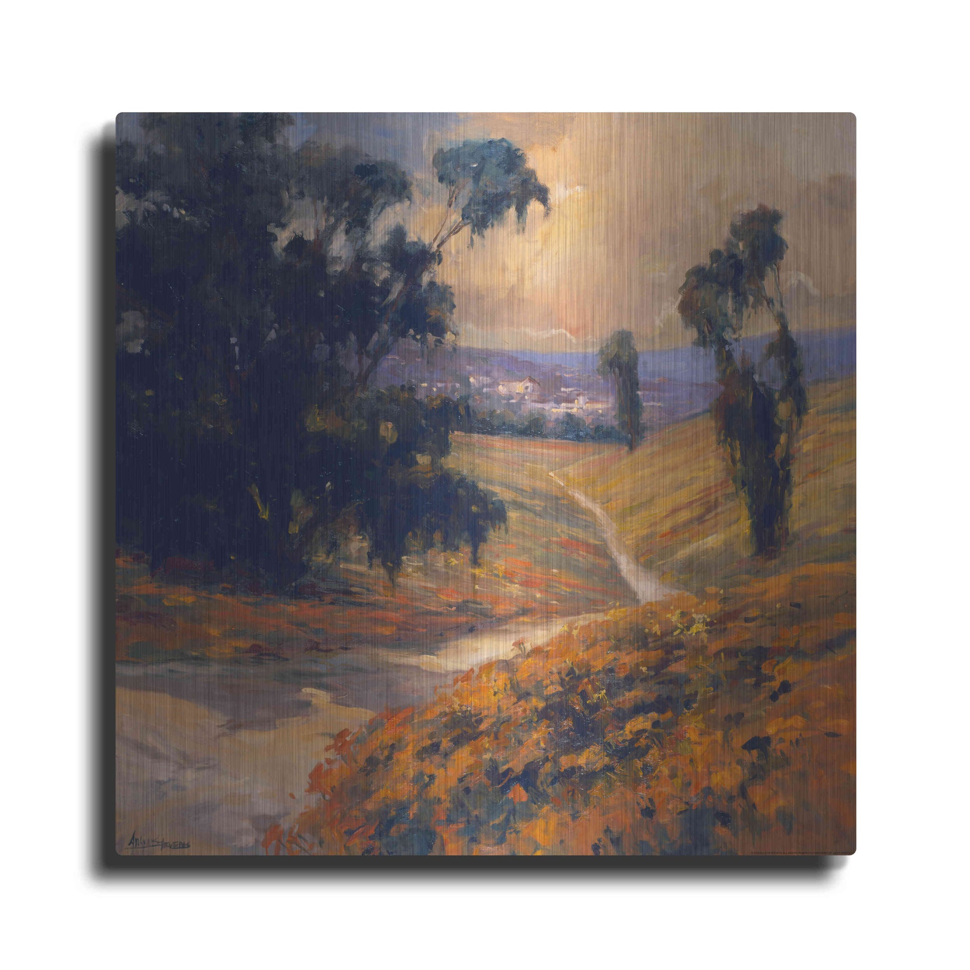 Luxe Metal Art 'Afternoon 2' by Allayn Stevens, Metal Wall Art