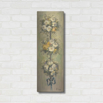 Luxe Metal Art 'Topiary Bouquet 2' by Allayn Stevens, Metal Wall Art,12x36
