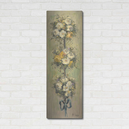 Luxe Metal Art 'Topiary Bouquet 2' by Allayn Stevens, Metal Wall Art,16x48
