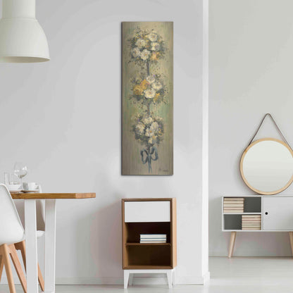 Luxe Metal Art 'Topiary Bouquet 2' by Allayn Stevens, Metal Wall Art,16x48