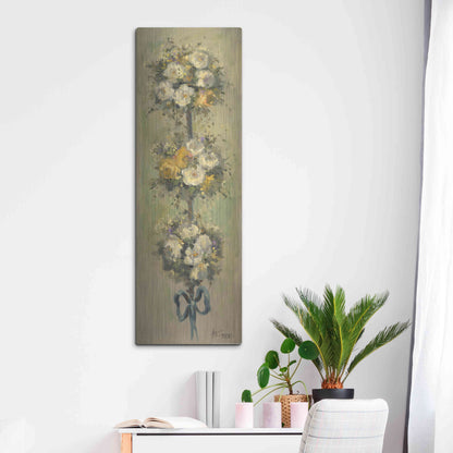 Luxe Metal Art 'Topiary Bouquet 2' by Allayn Stevens, Metal Wall Art,16x48