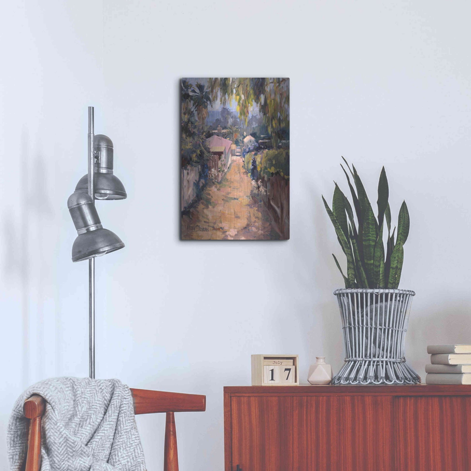 Luxe Metal Art 'Coastal Path' by Allayn Stevens, Metal Wall Art,16x24