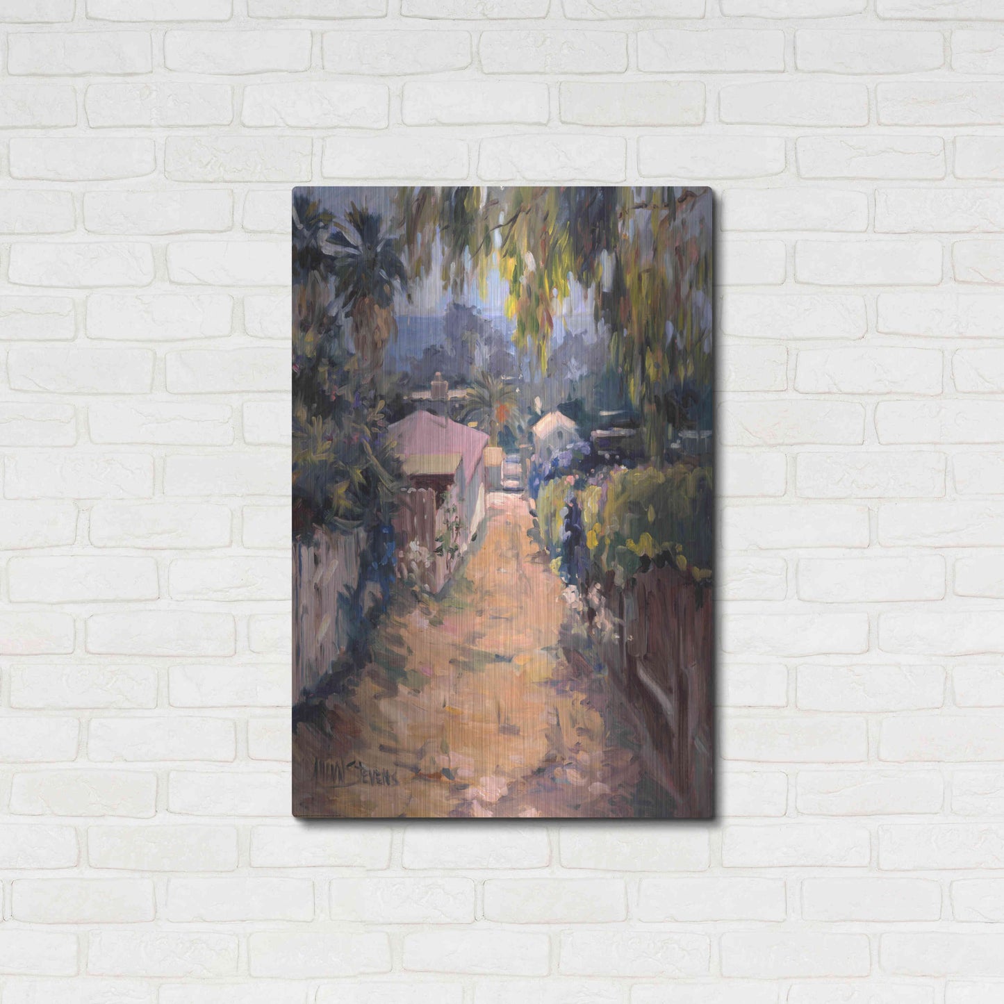 Luxe Metal Art 'Coastal Path' by Allayn Stevens, Metal Wall Art,24x36