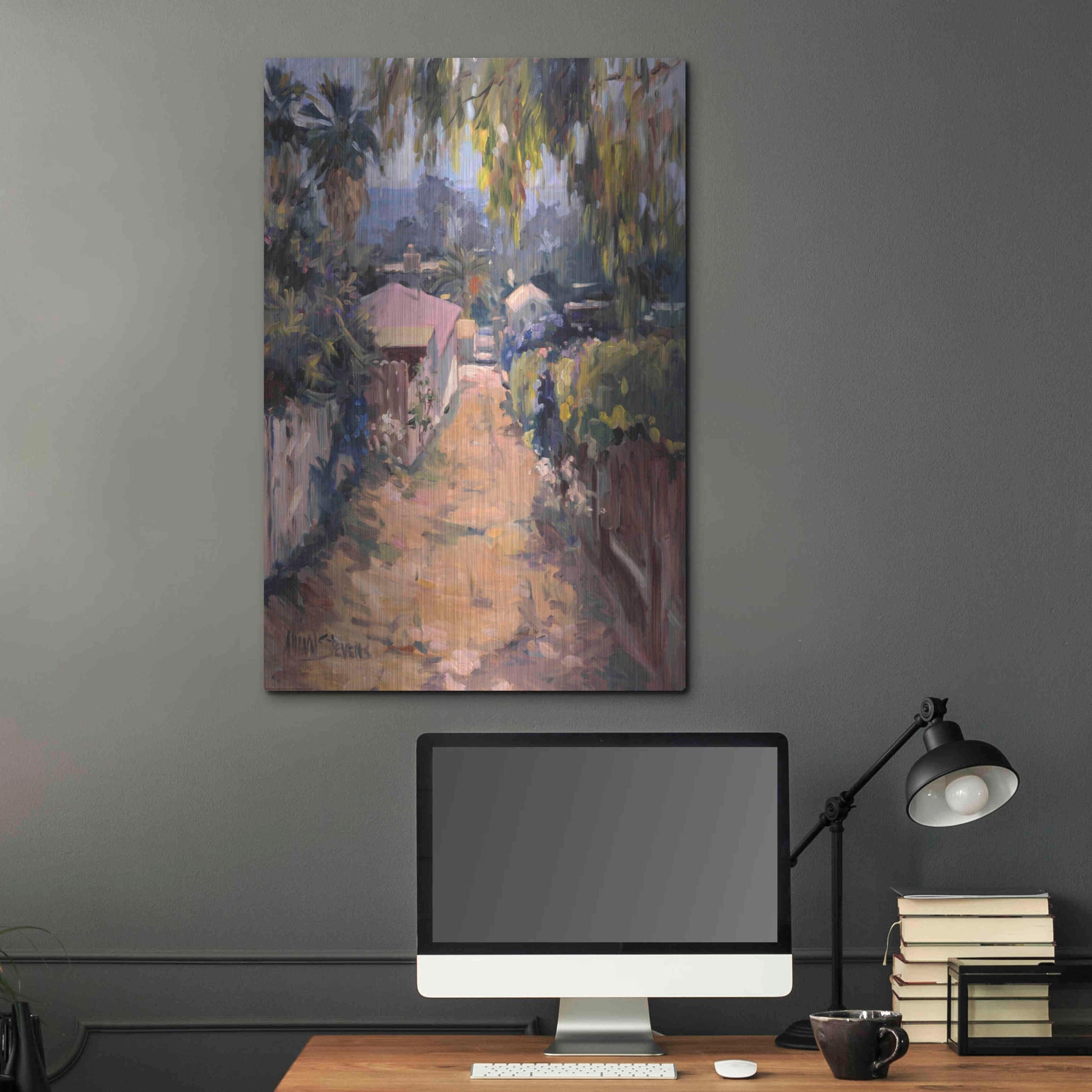 Luxe Metal Art 'Coastal Path' by Allayn Stevens, Metal Wall Art,24x36