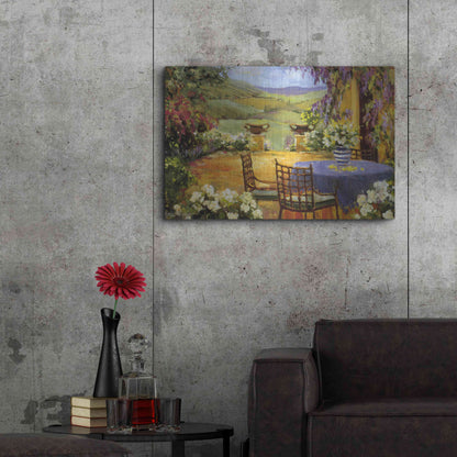 Luxe Metal Art 'Countryside Terrace' by Allayn Stevens, Metal Wall Art,36x24