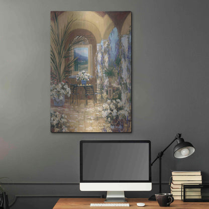 Luxe Metal Art 'The Veranda 1' by Allayn Stevens, Metal Wall Art,24x36