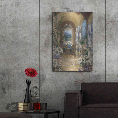 Luxe Metal Art 'The Veranda 1' by Allayn Stevens, Metal Wall Art,24x36