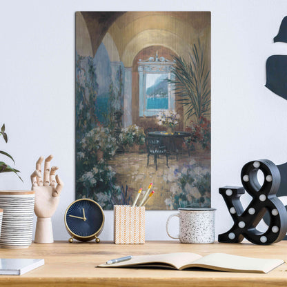 Luxe Metal Art 'The Veranda 2' by Allayn Stevens, Metal Wall Art,12x16