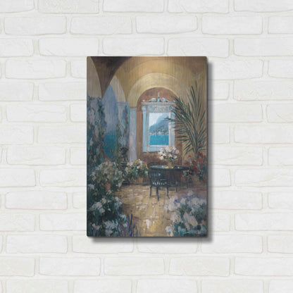 Luxe Metal Art 'The Veranda 2' by Allayn Stevens, Metal Wall Art,16x24