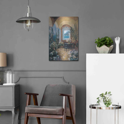 Luxe Metal Art 'The Veranda 2' by Allayn Stevens, Metal Wall Art,16x24