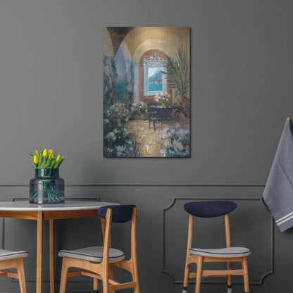 Luxe Metal Art 'The Veranda 2' by Allayn Stevens, Metal Wall Art,24x36