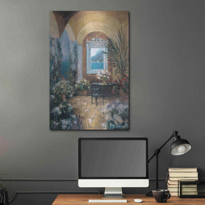 Luxe Metal Art 'The Veranda 2' by Allayn Stevens, Metal Wall Art,24x36