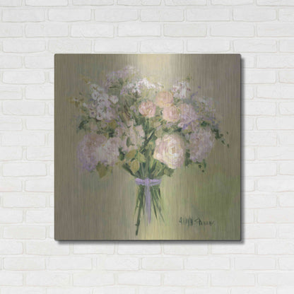 Luxe Metal Art 'Rose Bouquet 1' by Allayn Stevens, Metal Wall Art,36x36