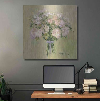 Luxe Metal Art 'Rose Bouquet 1' by Allayn Stevens, Metal Wall Art,36x36