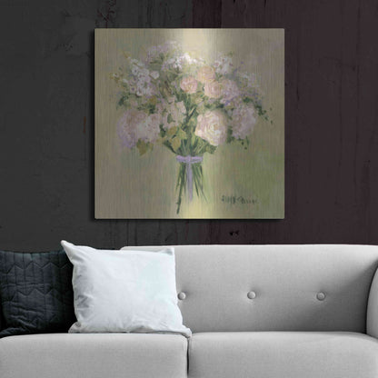 Luxe Metal Art 'Rose Bouquet 1' by Allayn Stevens, Metal Wall Art,36x36