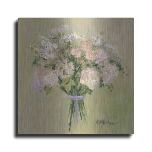 Luxe Metal Art 'Rose Bouquet 1' by Allayn Stevens, Metal Wall Art