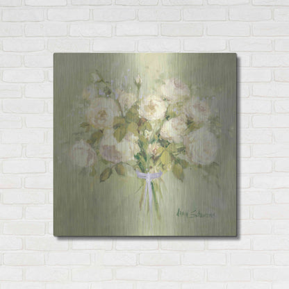 Luxe Metal Art 'Rose Bouquet 2' by Allayn Stevens, Metal Wall Art,36x36