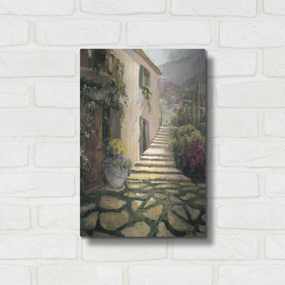 Luxe Metal Art 'Sunlit Villa II' by Allayn Stevens, Metal Wall Art,12x16