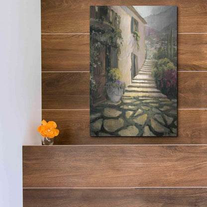 Luxe Metal Art 'Sunlit Villa II' by Allayn Stevens, Metal Wall Art,12x16