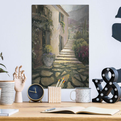 Luxe Metal Art 'Sunlit Villa II' by Allayn Stevens, Metal Wall Art,12x16